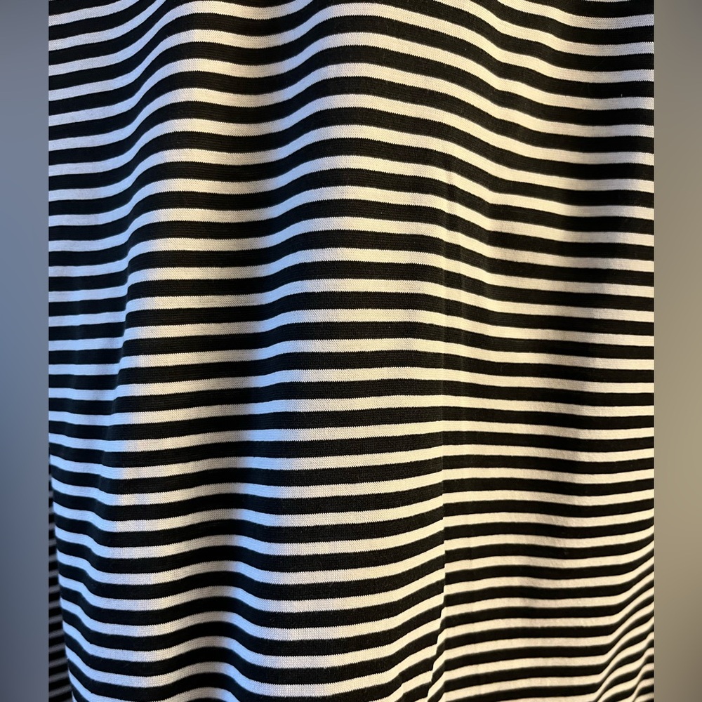 Ralph Lauren Purple Label Cotton Black and White Striped Polo Shirt - Picture 7 of 11